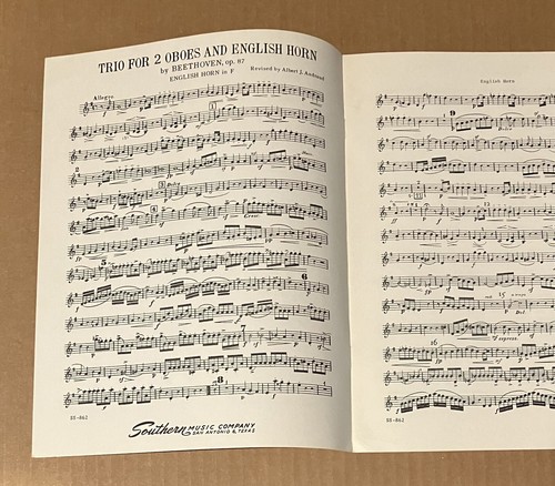 TRIO - For Two Oboes and English Horn by Ludwig Van Beethoven Op. 87 - Picture 6 of 6