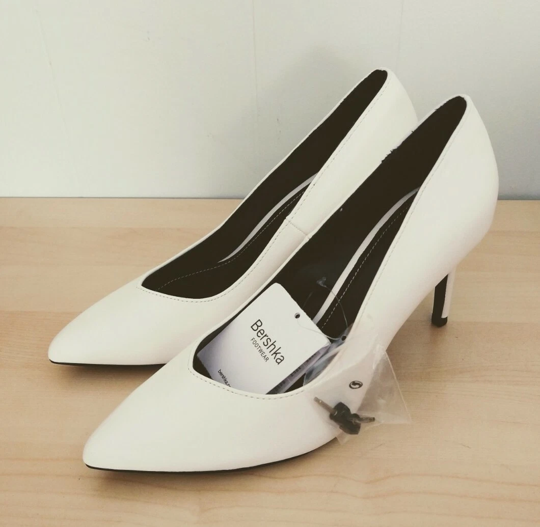 Novio Por adelantado Residencia Size 6 New Bershka High Heels White Pumps Formal prom wedding | eBay