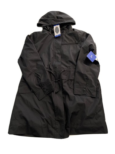 Two by Vince Camuto Black Zipper Removable Hood Rain Jacket Women Variety 2 - Picture 6 of 8