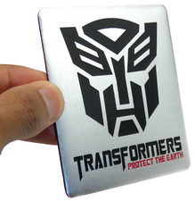 Aluminum Transformers Autobots Optimus Prime Car Sticker Decal Emblem 3.14