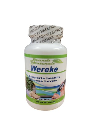 New Brands Naturals Wereke Apoya el nivel de glucosa saludable 500mg 100 Caps 