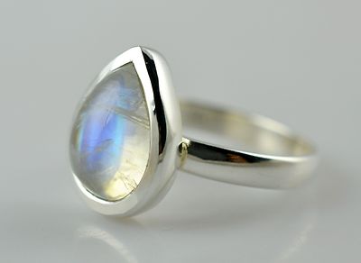 Rainbow Moonstone Ring 925 Solid Sterling Silver Handmade Jewelry US-RBM-008 Rainbow Moonstone Ring 925 Solid Sterling Silver Handmade Jewelry US-RBM-008