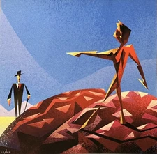 RUSH HEMISPHERES ART PRINT NUMBERED by FANTOONS ART DECO/CUBIST 