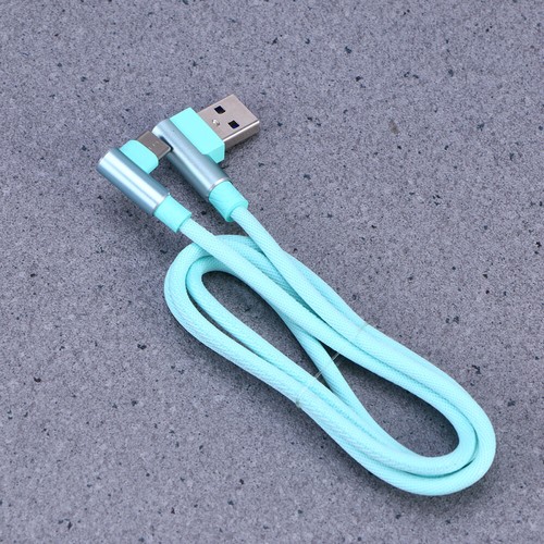 1M Right Angle Cable Braided USB 2.4 A to 90 Degree USB-C Data Cable - 第 7/11 張圖片