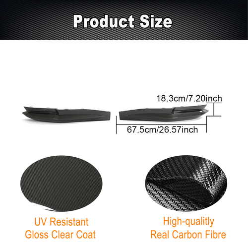 Carbon Heck Stoßstangen Splitter Flaps Seite Canards Passt für BMW G80 M3 21-24 - Picture 8 of 13