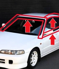 Genuine OEM Honda Integra 2 Door DC1/DC2 Molding 7 Pcs (Windshield Door Roof)