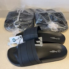 3   pairs of  Goodfellow & Co New Men's Size XL 13 Black Ricky Slide Sandals