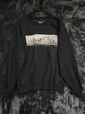 New York City NYC Skyline Charcoal Gray Mens Size XL Long Sleeve Sweatshirt