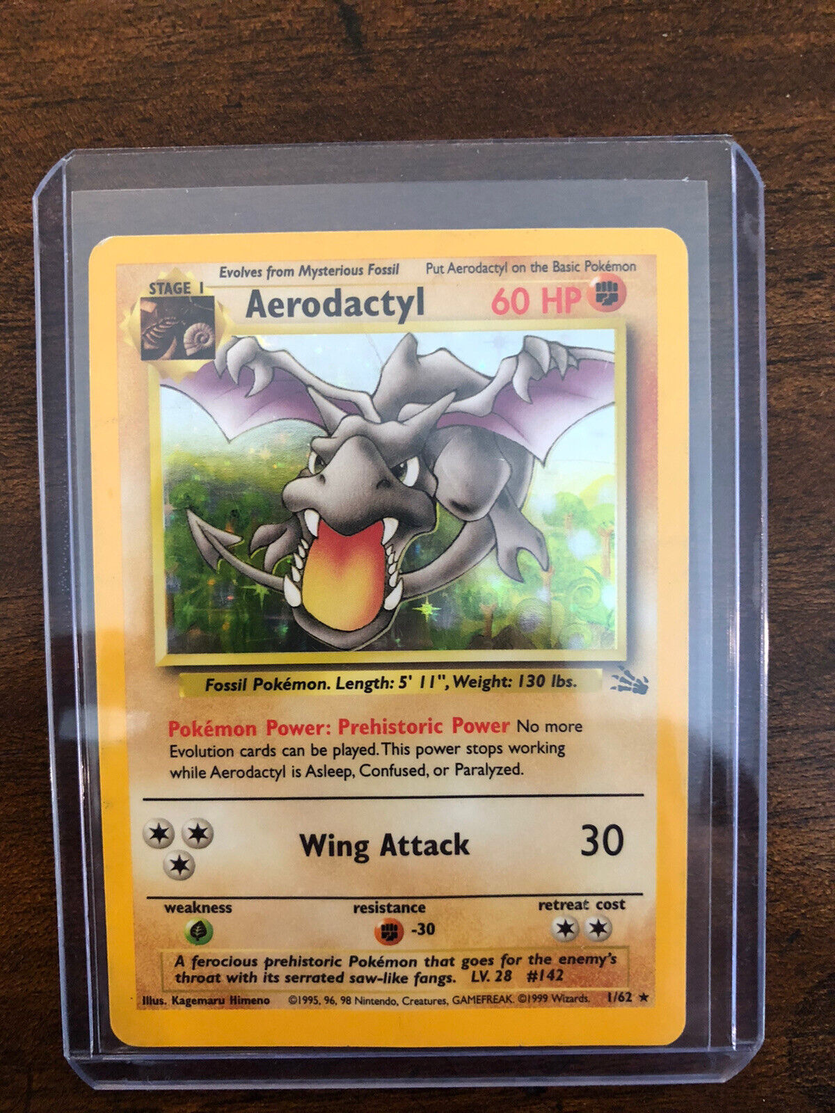  Pokemon - Aerodactyl (1) - Fossil - Holo : Toys & Games