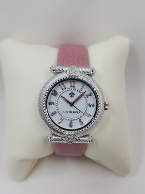 Judith Ripka Silvertone Stainless Steel Parisian Pink 