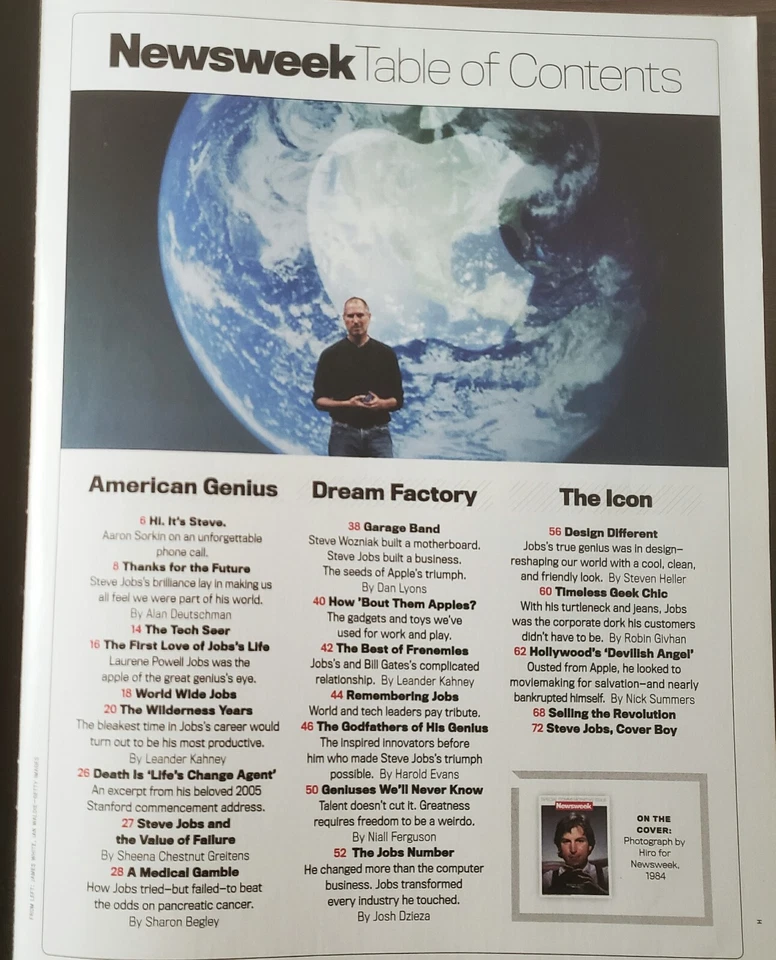 STEVE JOBS  Apple Computer Newsweek 2011 Commemorative Issue 1955-2011 no label - Image 2 of 4