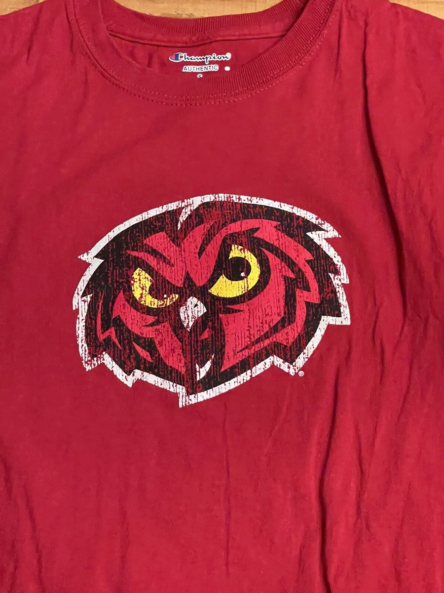 80s Champion 赤単色タグ TEMPLE OWLS フクロウ Temple University Champion Authentic T-shirt Owl Red Small
