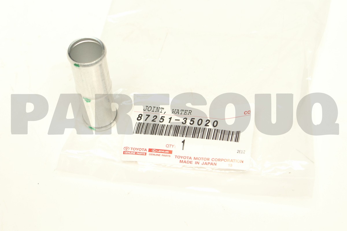 8725135020 Genuine Toyota JOINT OR UNION, WATER HOSE THROUGH 87251 