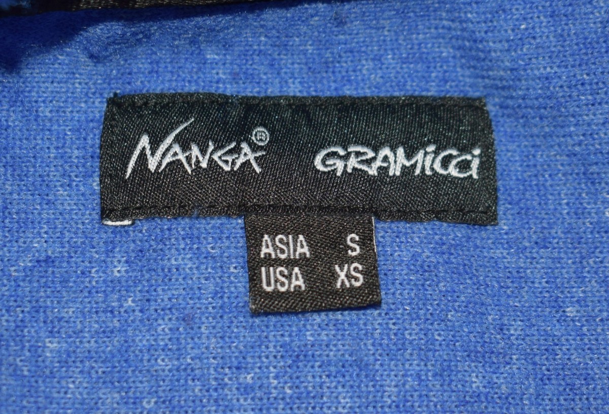 NANGA x GRAMICCI Fleece Jacket Ridgeline Zip Blouson Blue sz. XS