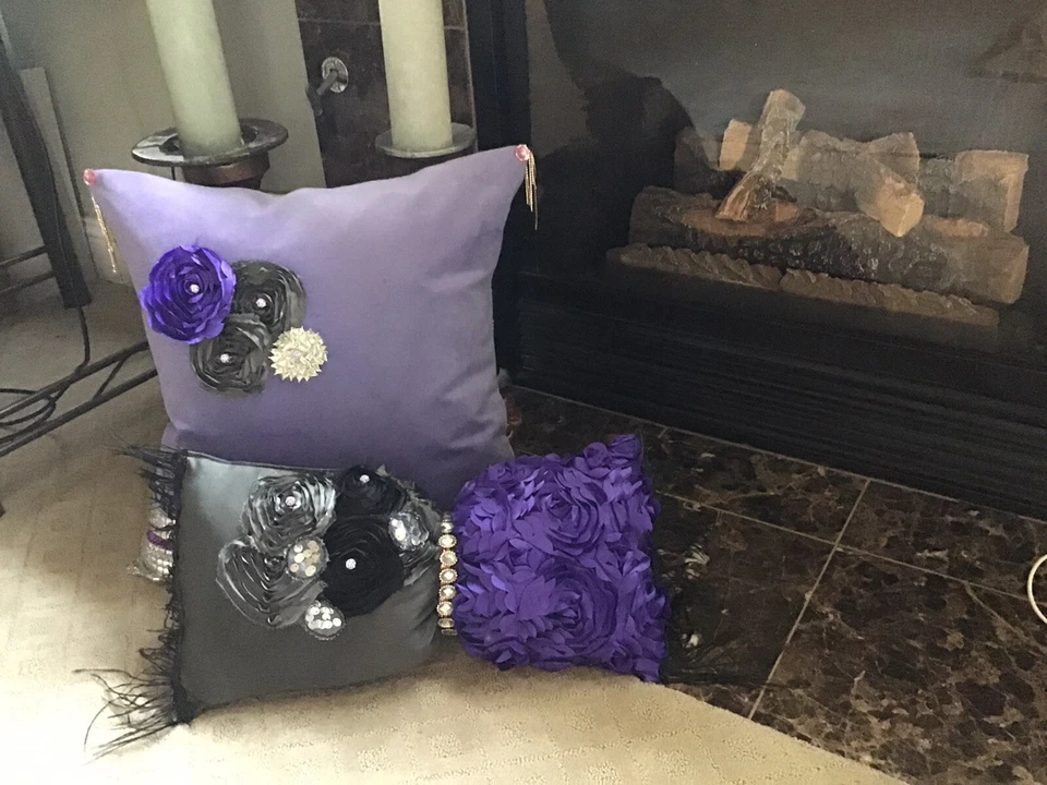custom made Unique pillows Blingtasticdesign LARGE pillow , Insert Included. - Image 3 of 4