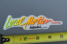 LOCAL MOTION Hawaii Surfboard Neon Orange Fade 80's LM1A Vintage Surfing STICKER