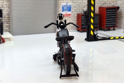 Harley Davidson 1928 JDH Twin Cam Modellmotorrad, 1/18, Schwarz, Ca. 13 Cm, Mit Sockel