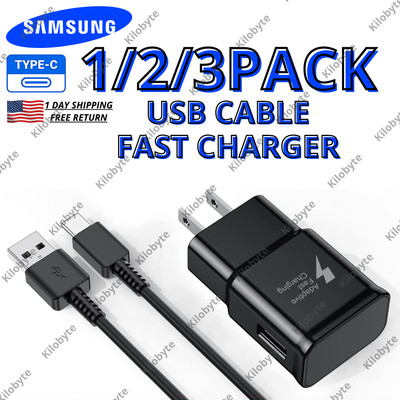 USB Type C Fast Wall Charger Adaptive Sync Cable For Samsung Galaxy S22 S21 S20