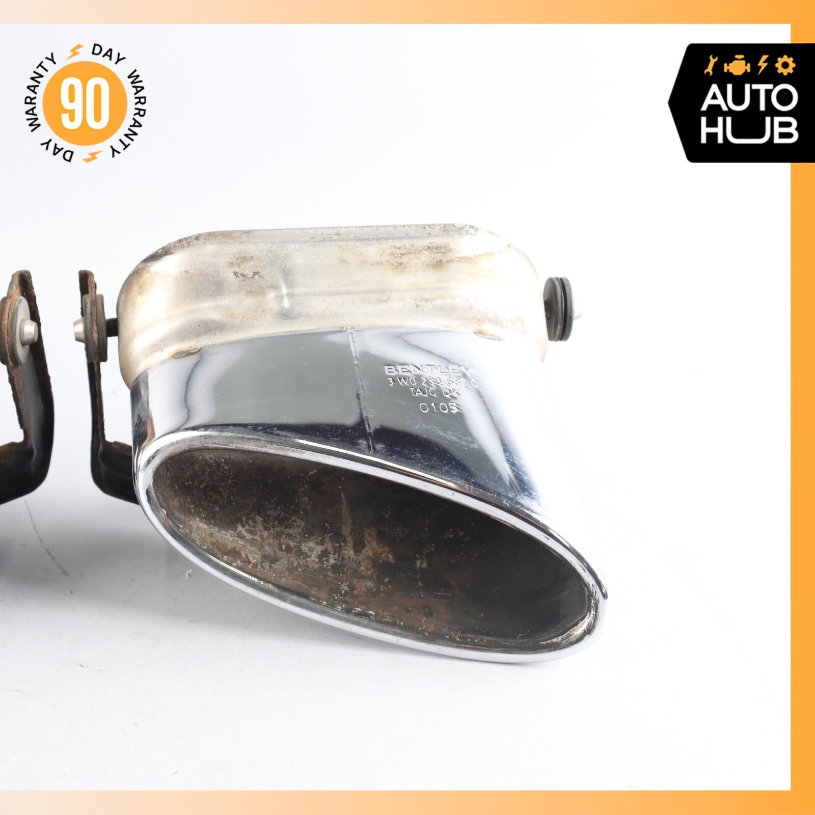 Bentley Continental GT GTC Exhaust Muffler Tips Left and Right Set OEM 73k