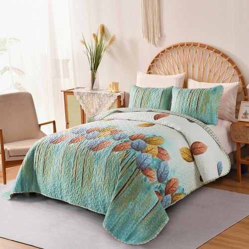 Soft Coverlet Quilted Bedspread Sets Queen Size Bedding Set Comforter Throw Rug - Picture 89 of 93