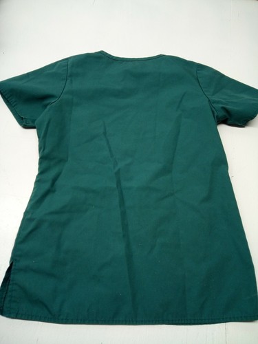 WonderWink Women's Wonderwork V-Neck Scrub Top, Green Size X-Small VGUC - Picture 5 of 5