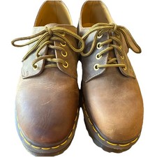 Vintage Dr. Martens Made in England Brown Leather Lace-Up Oxford Men s 8
