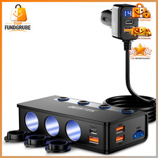 Zigarettenanzünder 9in1 Verteiler 180W mit 65W PD & 4x USB QC3.0