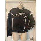 Like new Medium Alpinestars T-GP plus r V2 Air Jacket Black White back protector