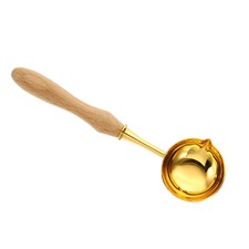5" Wax Seal Spoon, 1Pcs Vintage Wax Sealing Melting Spoon, Wood Color