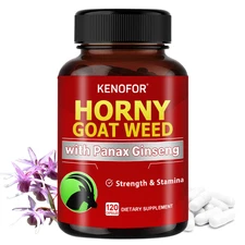 Testosteron Booster Men's Horned Goat Weed Maca Root-Ginseng 120 Capsules