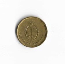 1985 Argentina - 10 Centavos - 576 - Brass - 4.4g