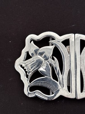 c1890 FN&Co 900 Silver Daffodil Nurses Buckle Fishel Nessler & Co. | Accessories | C89 Fnco 900 Silver  main image 4