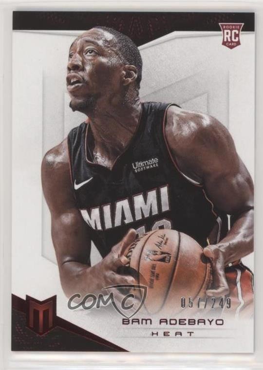 2017-18 Panini Chronicles Momentum Red 57/249 Bam Adebayo #339 Rookie RC uk2