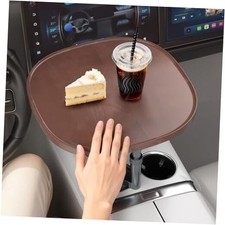 Car Desk for Laptop with 360  Swivel, Height-Adjustable Car Tray Table - Walnut