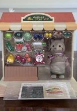 Sylvanian Families Work Series – Raccoon Vegetable Stand Calico Critters