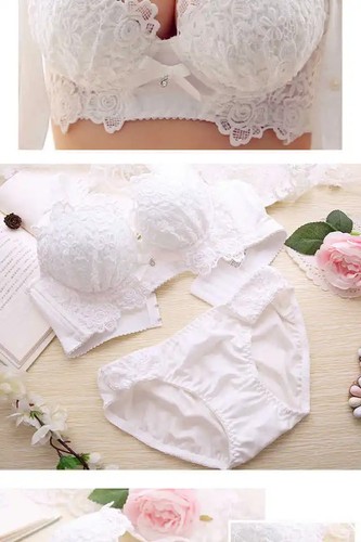Push Up Bra Wire Free Seamless Lace Floral Adjustable Straps Women's - Picture 17 of 28
