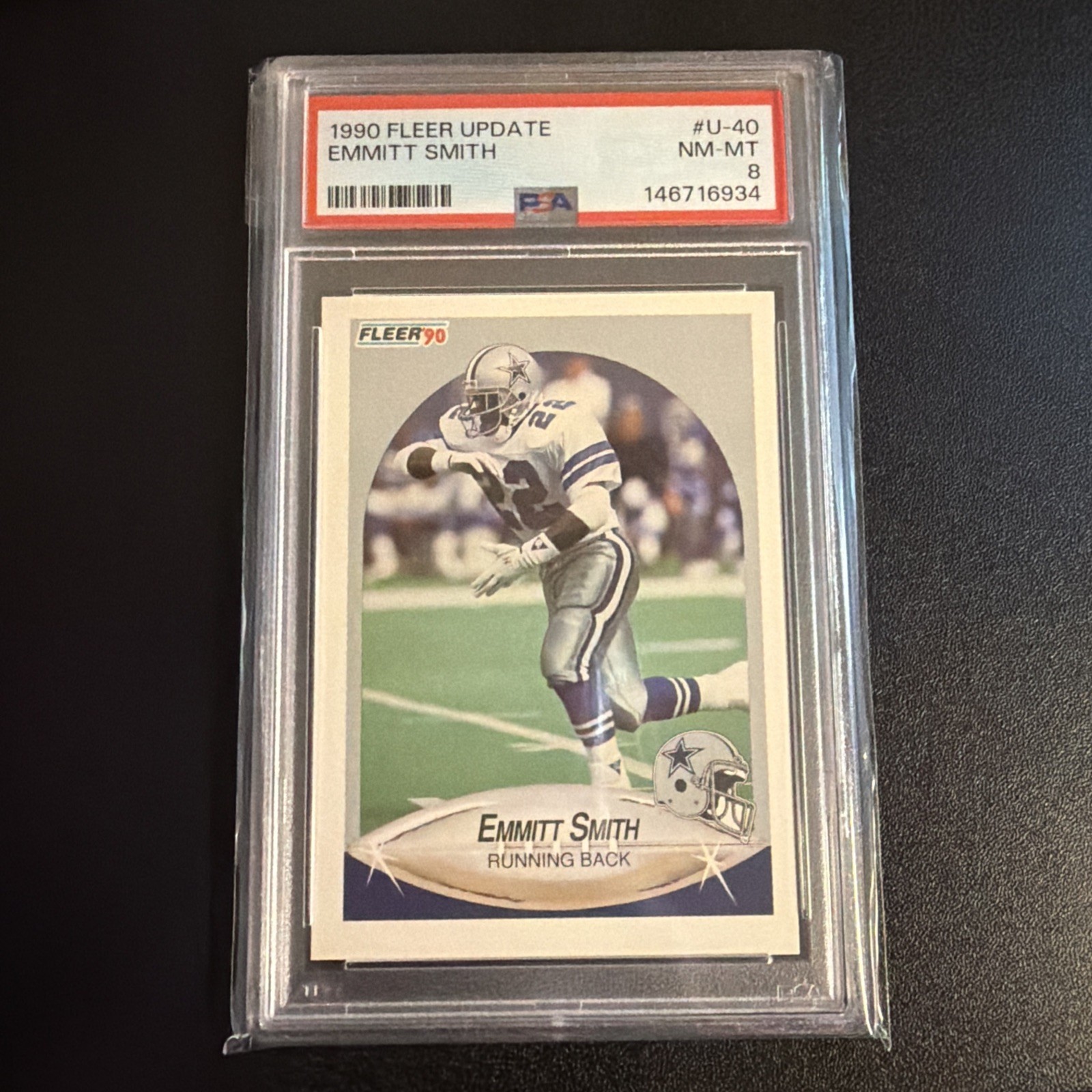 1990 Fleer Update - Emmitt Smith #U-40 Small NFLPA Logo (RC)