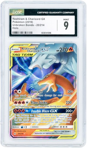 Reshiram & Charizard GX 2019 Pokemon Unbroken Bonds Ultra Rare #20 Item#14722633
