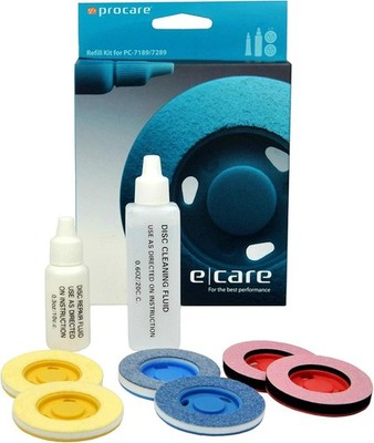 Disc Cleaning Repair Refill Kit PRO Edition CD DVD Blu-Ray 50 Uses Pads Fluid