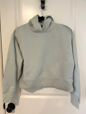 Zara Light Green Cropped Hoodie Women's Size Small