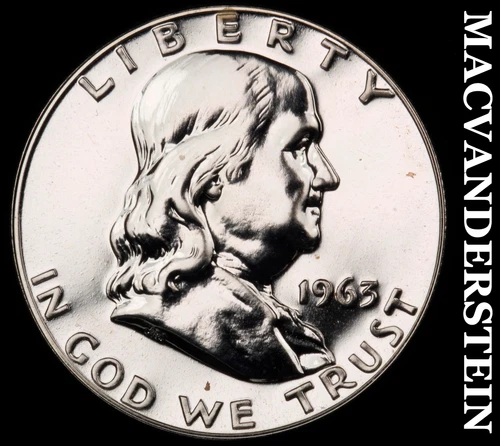 1963 Franklin Half Dollar- Silver- Choice Gem Proof Luster No Reserve #J2546