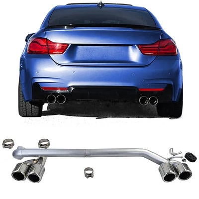 Canule D'Échappement Duplex 4 Tuyau Regardez Conversion Pour BMW F32 F33 F36 - Photo 1/4