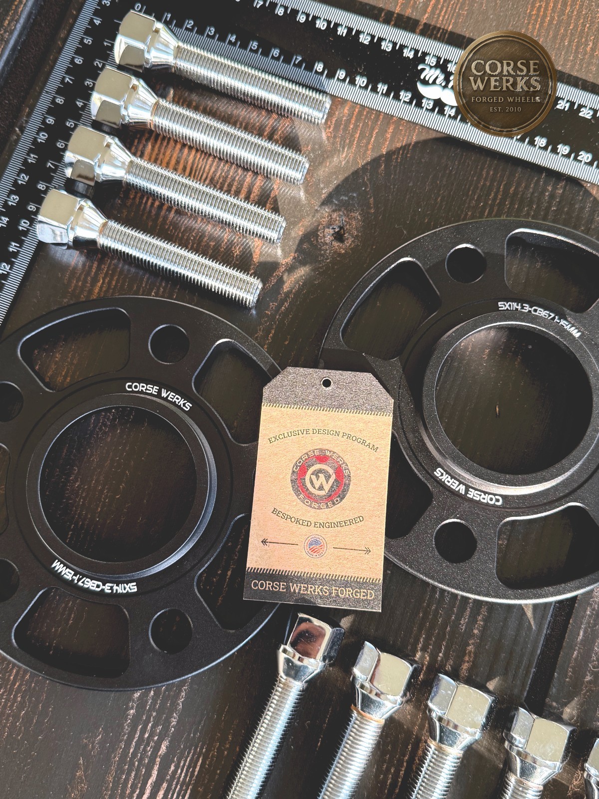 Corse Werks Ferrari Wheel Spacers – 15mm with Extended Bolts | Premium Fitment