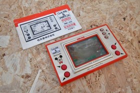 Nintendo Game & Watch Mickey Mouse MC-25 Wide Screen w/Manual No Battery Cover