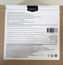 Amazon Basics King Pleated Bed Skirt White 78x80x16 Polyester