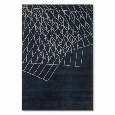 Geometric Motion carpet Hand Tufted Woollen and Viscose Rug for home decor