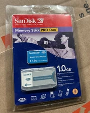 New SanDisk SDMSPD-1024-A10 1.0 GB MemoryStick Pro Duo + Adapter NIB