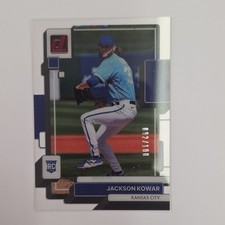Panini 2022 Chronicles Clearly Donruss Jackson Kowar RC Red /100 #25 Royals