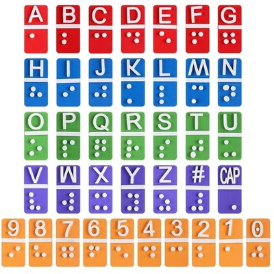 38-Piece Braille Educational Tool for Visually Impaired^