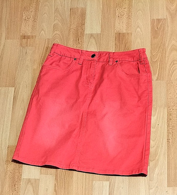 Mini Rock 36 WOMEN BY TCHIBO 50 cm ORANGE ! Taschen schmal Schlitz Zustand TOP